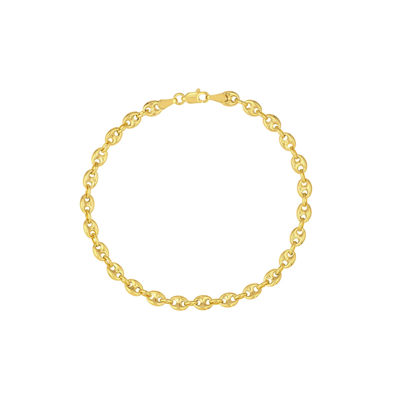4.5mm Puff Mariner Chain Bracelet