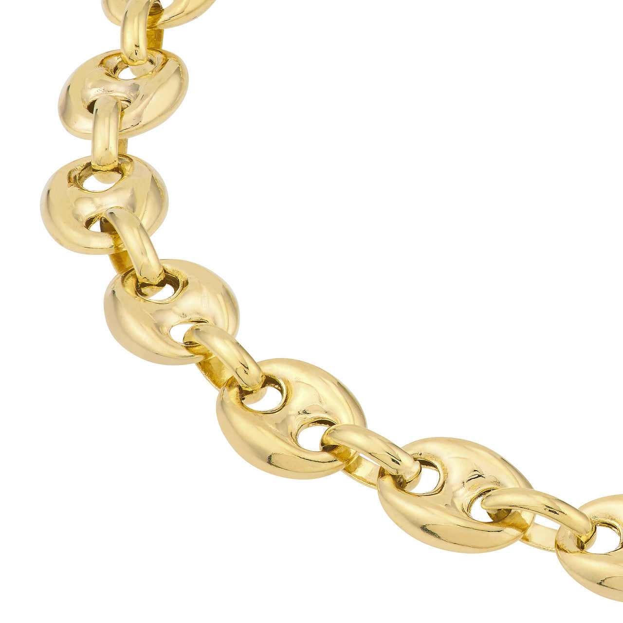 4.5mm 14K gold puff mariner chain bracelet for everyday wear