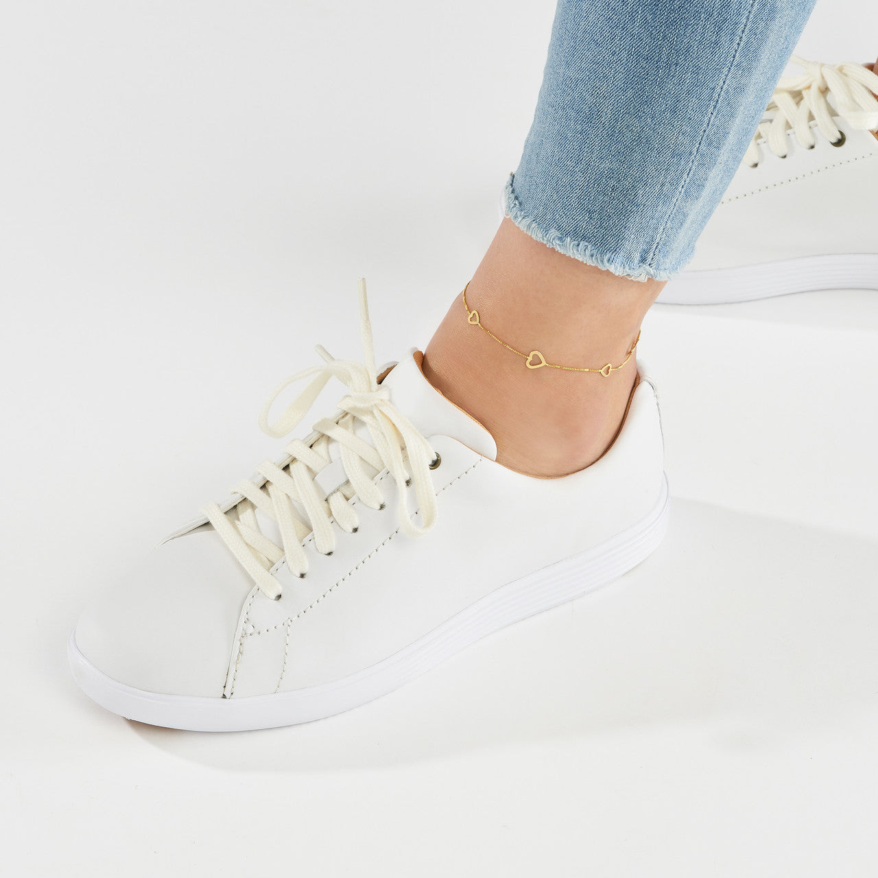 Sideways Open Hearts Anklet 1