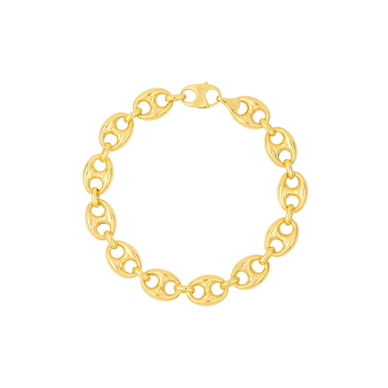 10mm Puff Mariner Chain Bracelet