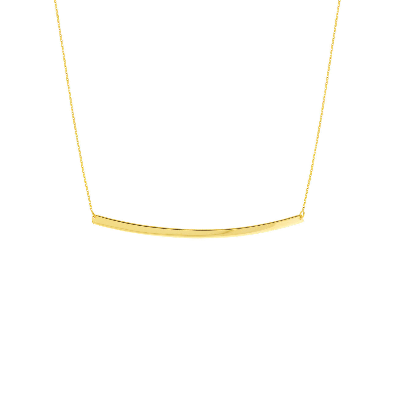 Thin Curved Bar Adjustable Necklace 14