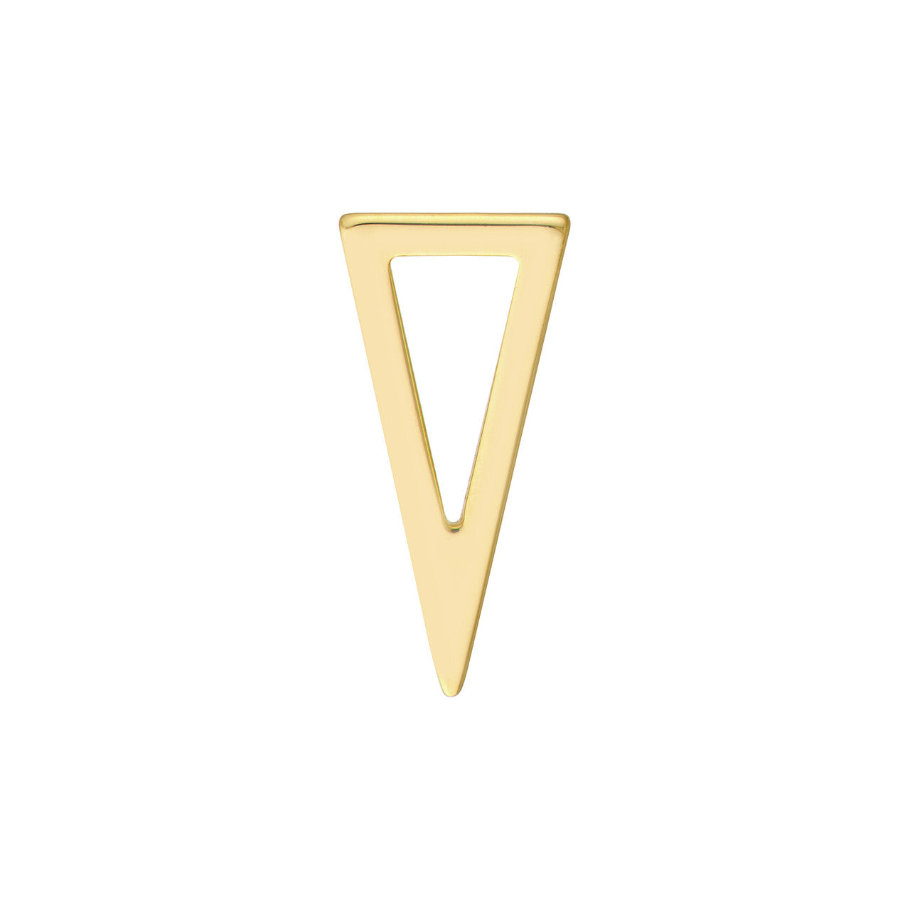 Triangle stud earrings in silver by My Store, featuring a sleek geometric design for a modern look.