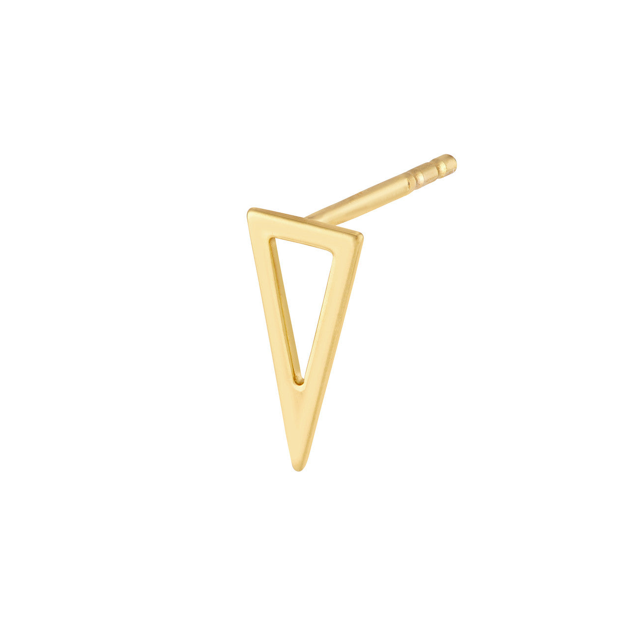 Triangle stud earrings by My Store featuring a sleek, modern design in polished metal.