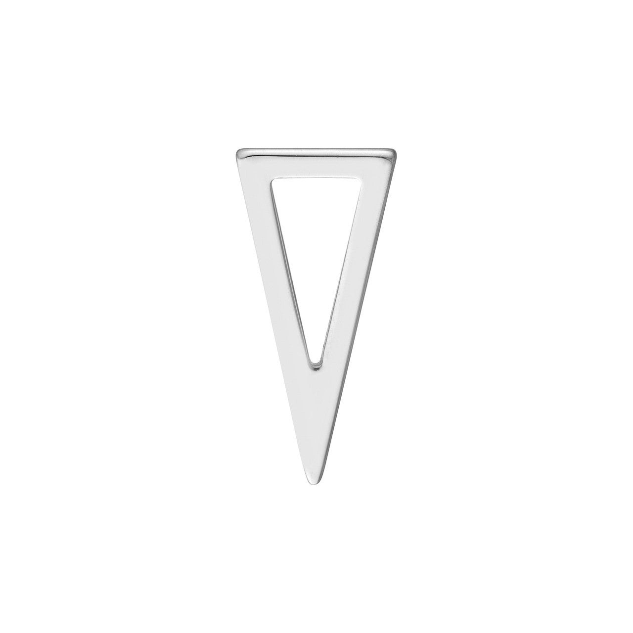 Triangle stud earrings by My Store featuring a sleek design and polished finish in a close-up view.