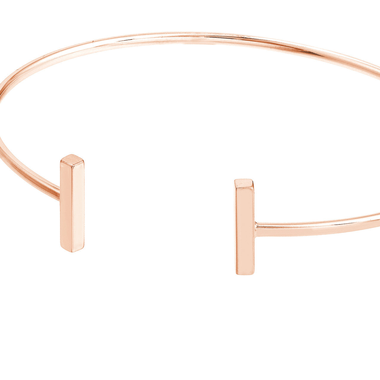 Staple Bar Cuff Bangle - Rose Gold 5