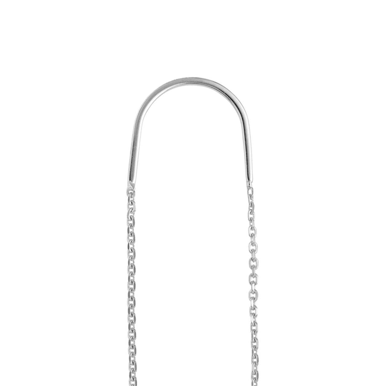 14K gold circle drop glide earrings, close-up view