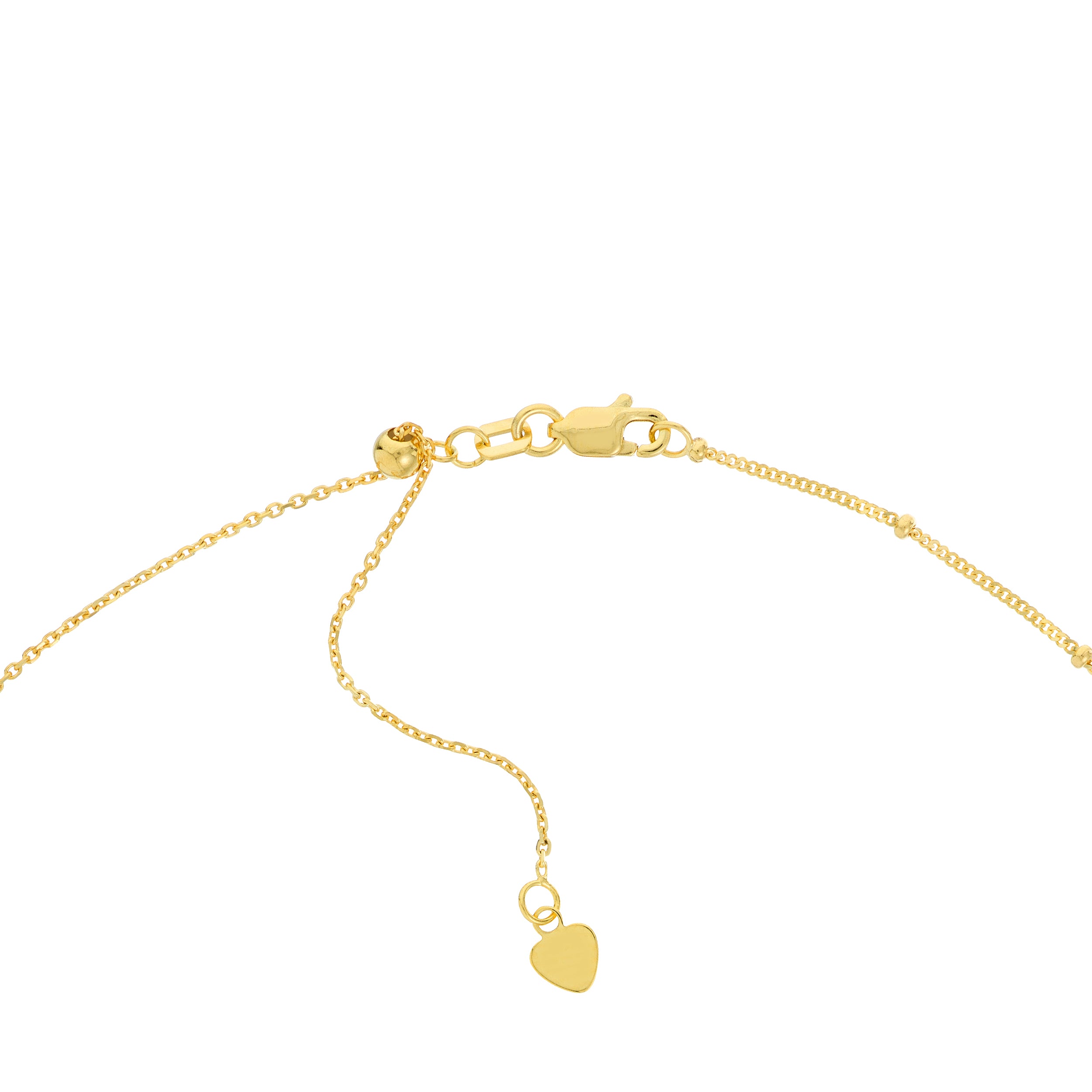 14K gold Mary and cross dangles choker, additional view