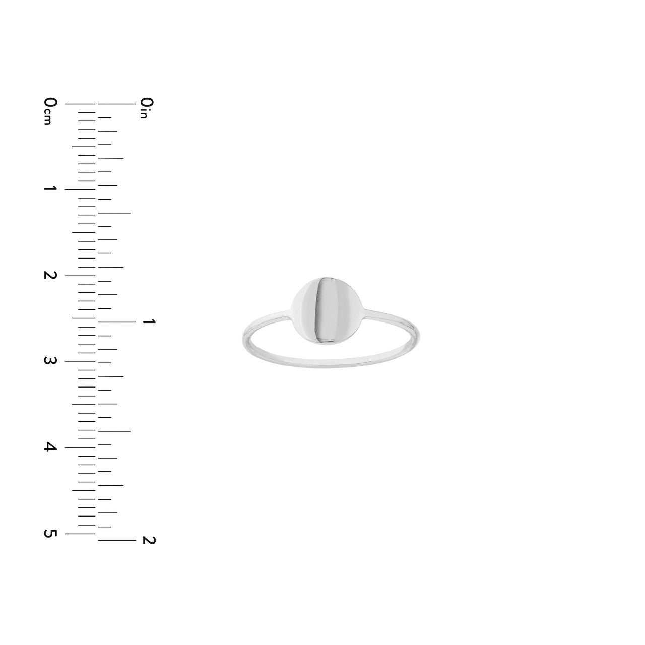 14K gold disc wire ring, circular disc shape in a polished finish