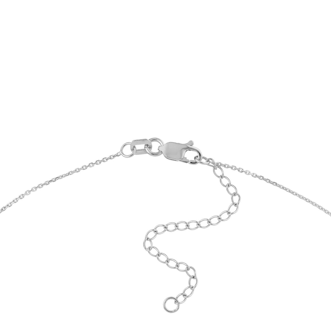 14K gold crescent moon pendant necklace, chain detail