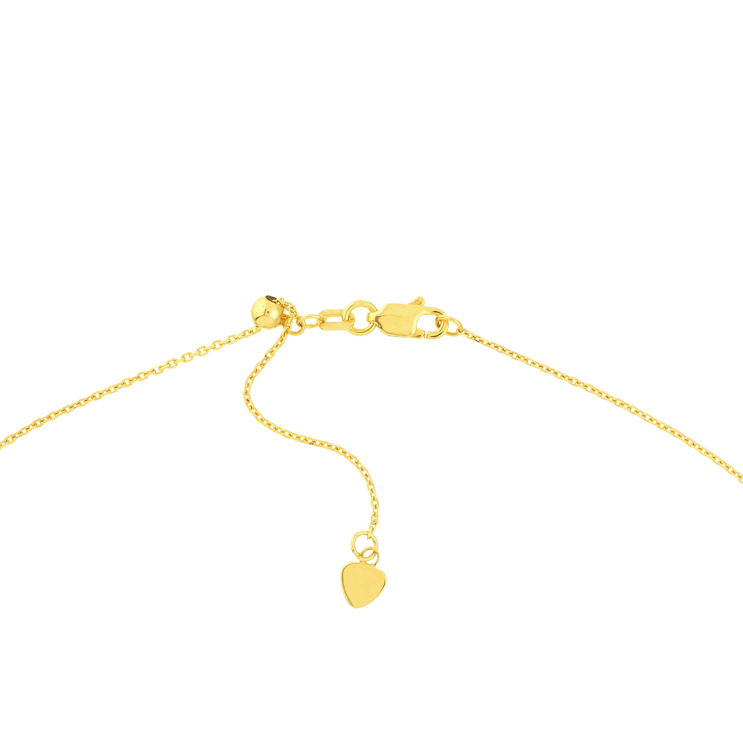 14K gold diamond bezel drop choker, additional view