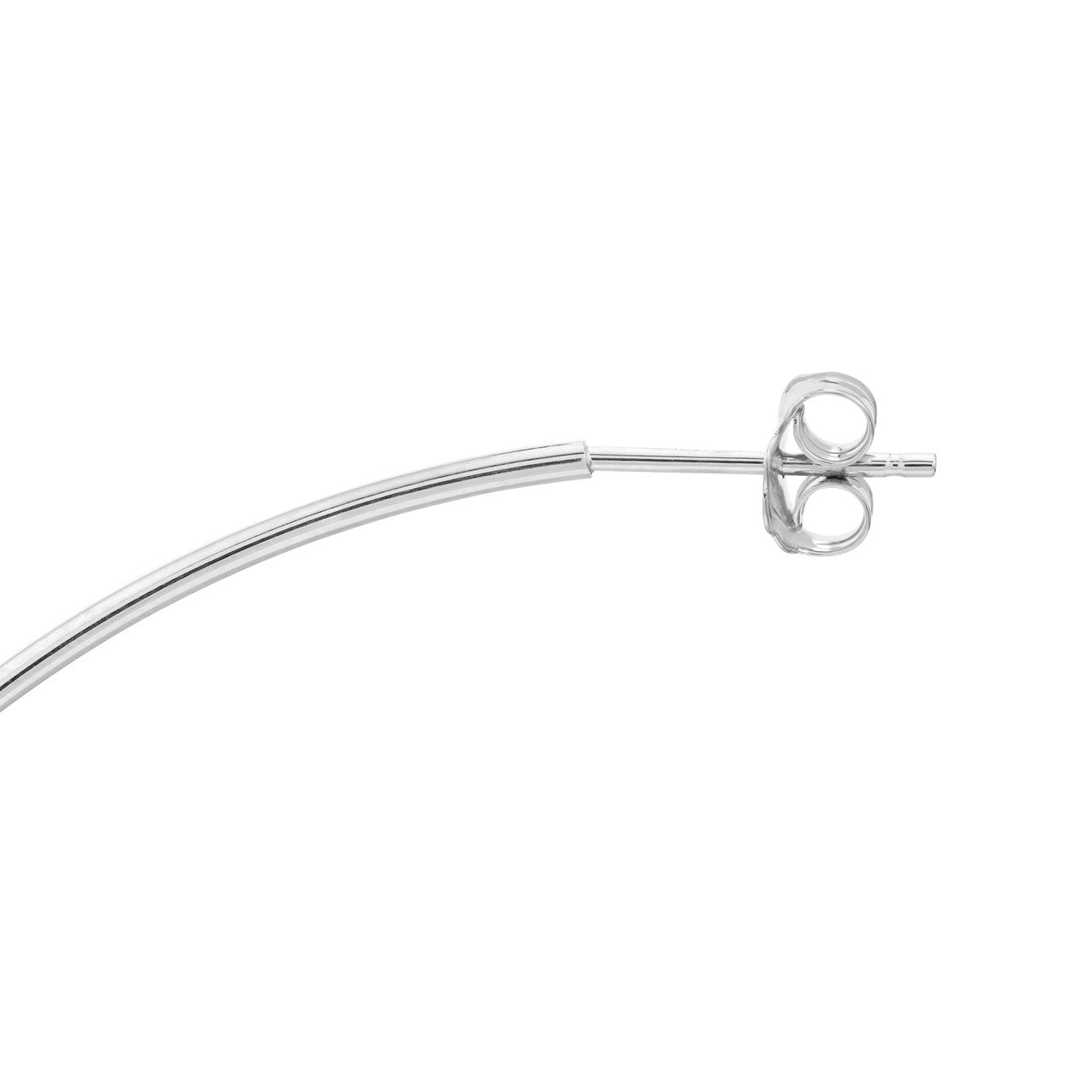 14K gold fine wire hoop post earrings, 1.15mm sleek design