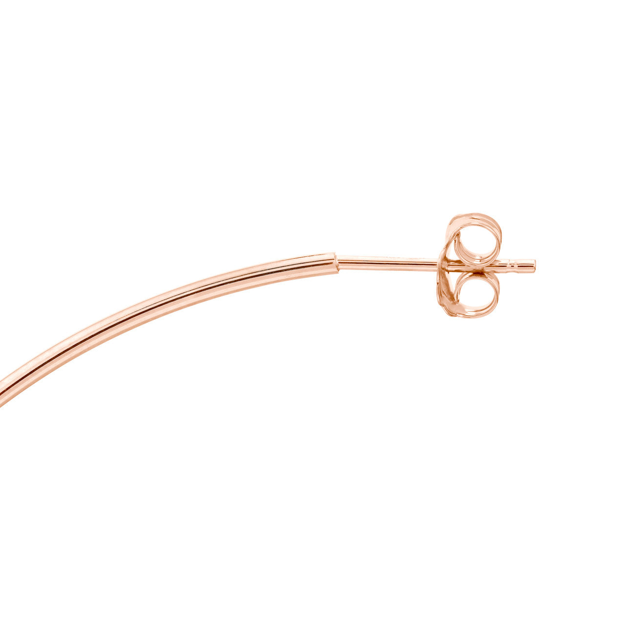 14K gold fine wire hoop post earrings, minimalist design