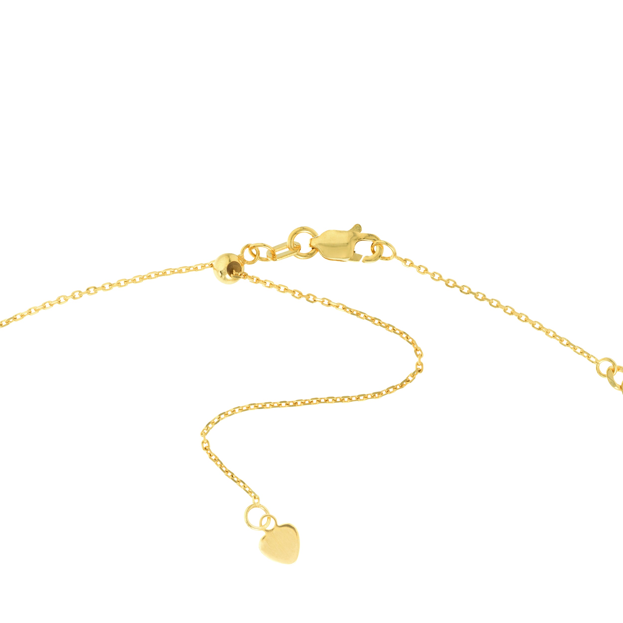14K gold sideways cross choker, alternate view