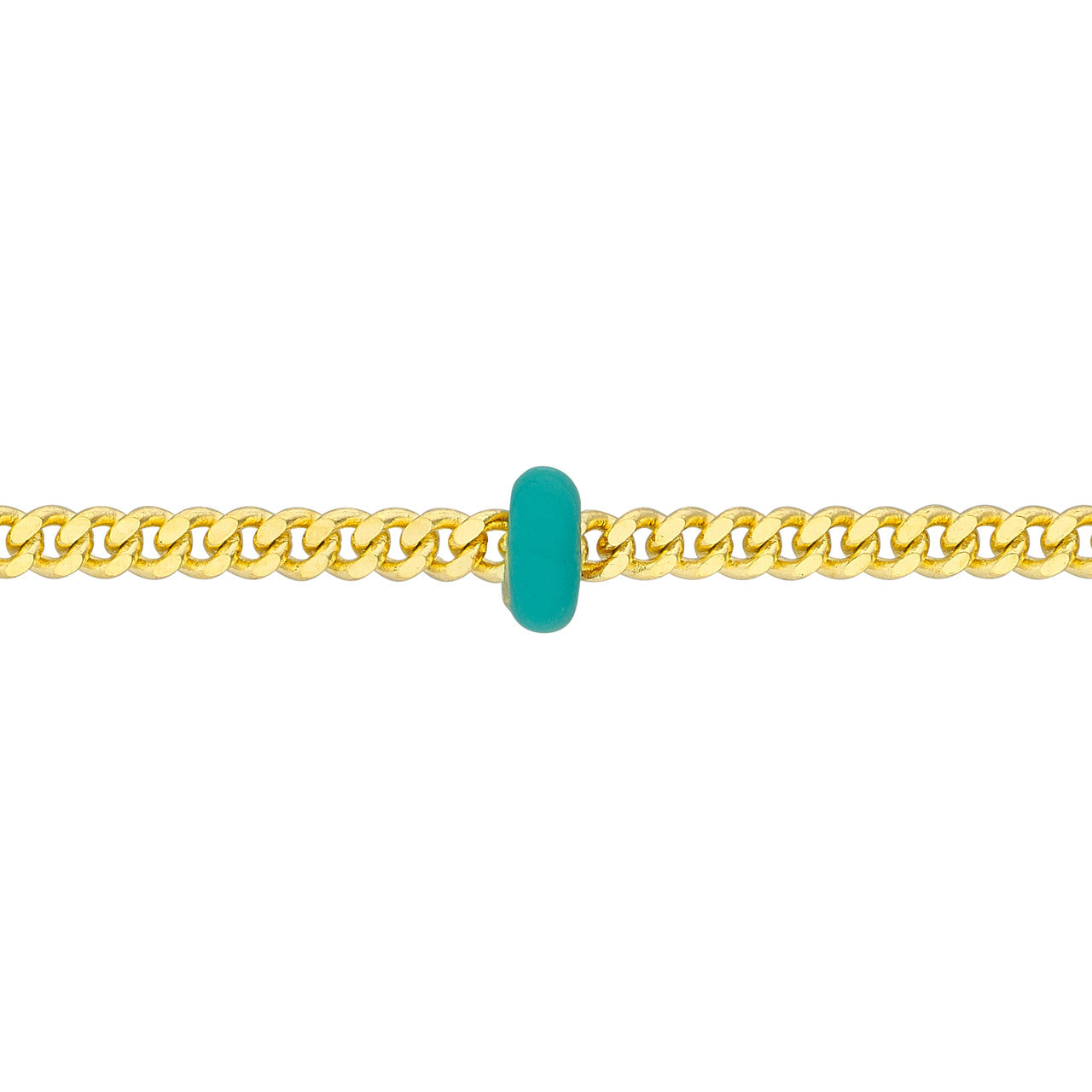 14K gold enamel Saturn chain choker, alternate view