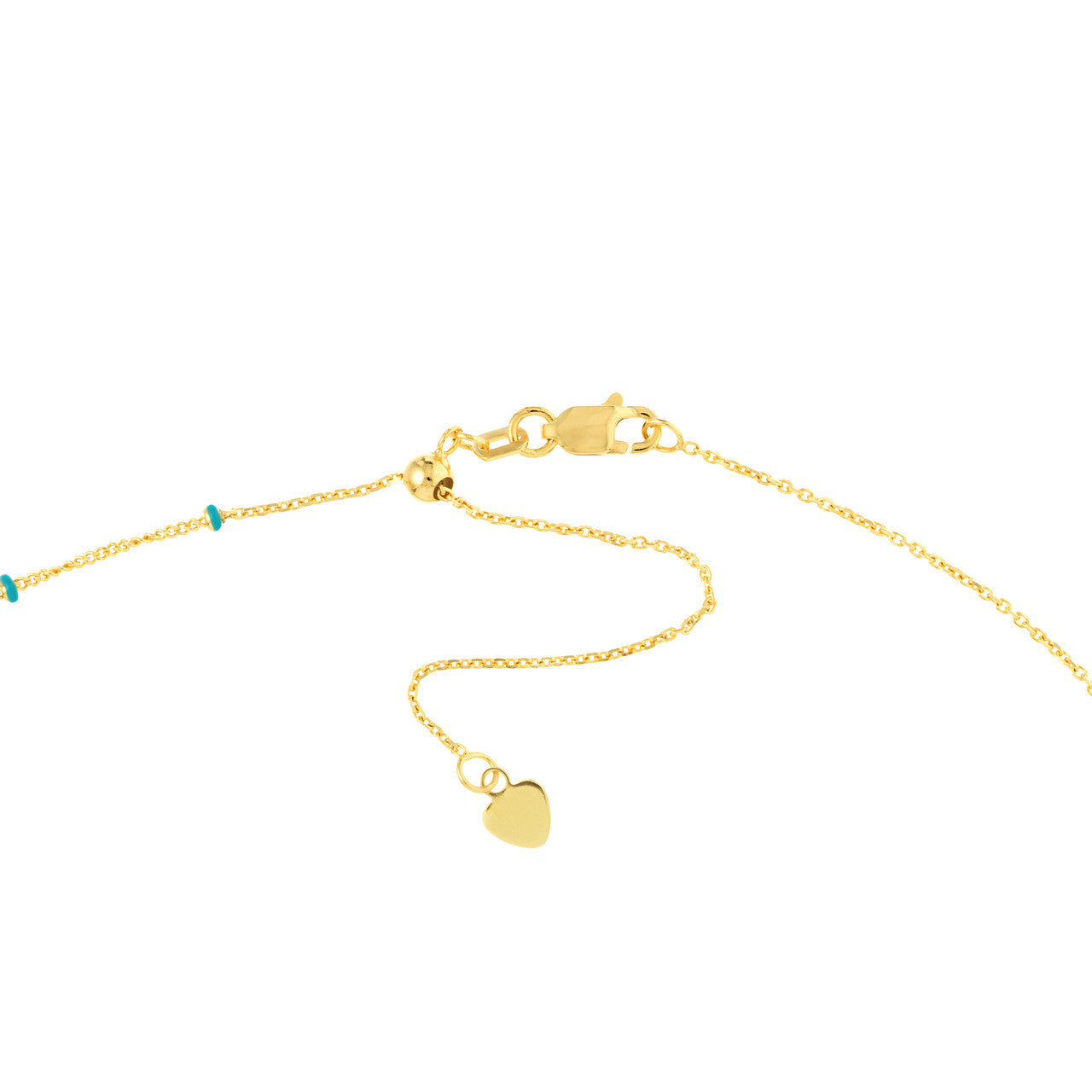 14K gold enamel Saturn chain choker, additional view