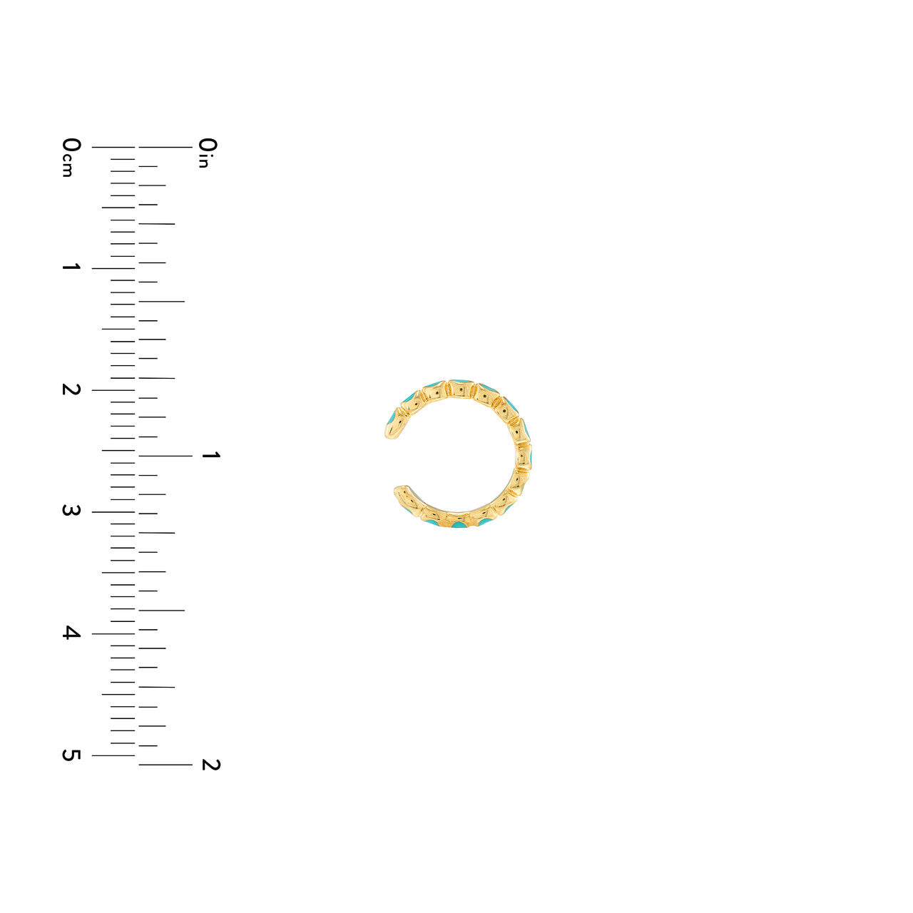 Turquoise Enamel Earring Cuffs