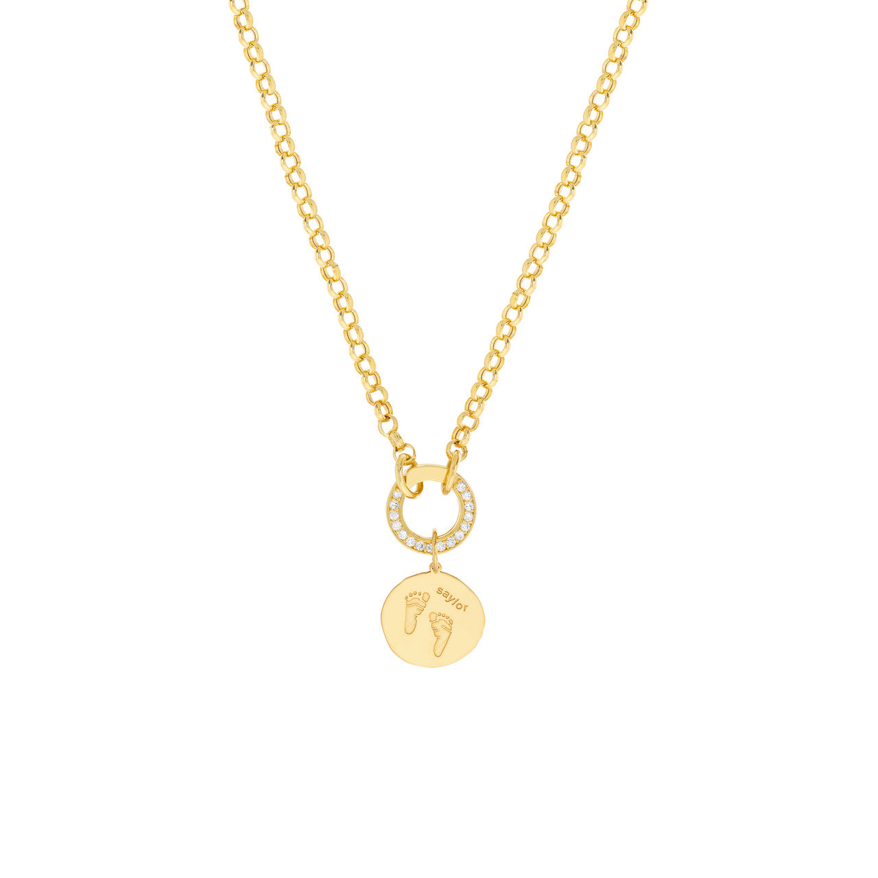 3.75mm 14K gold hollow rolo chain necklace, classic interlocking links