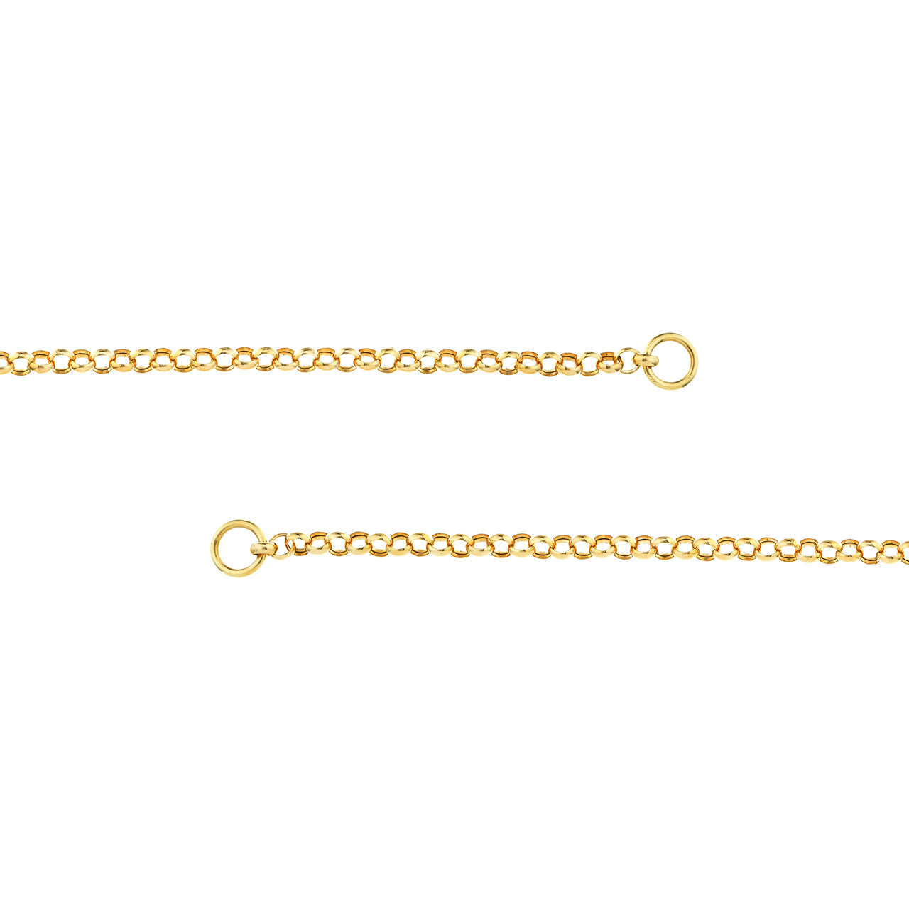 3.75mm 14K gold hollow rolo chain necklace, versatile everyday design