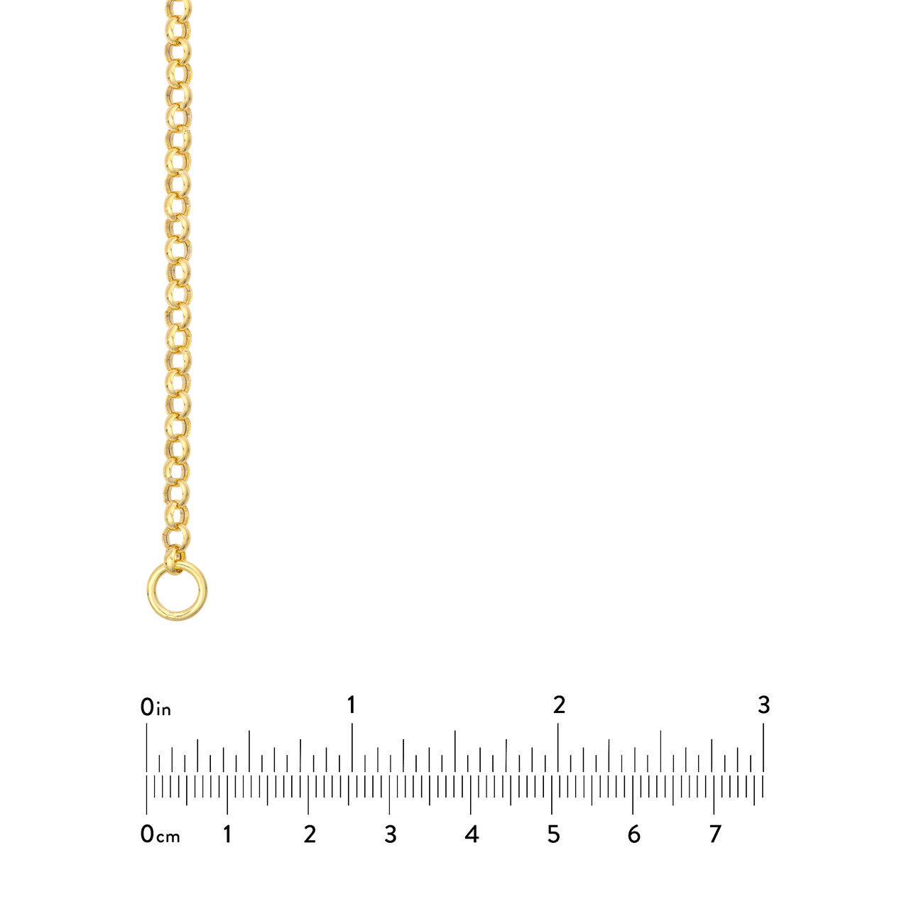 3.75mm 14K gold hollow rolo chain necklace, lightweight interlocking links