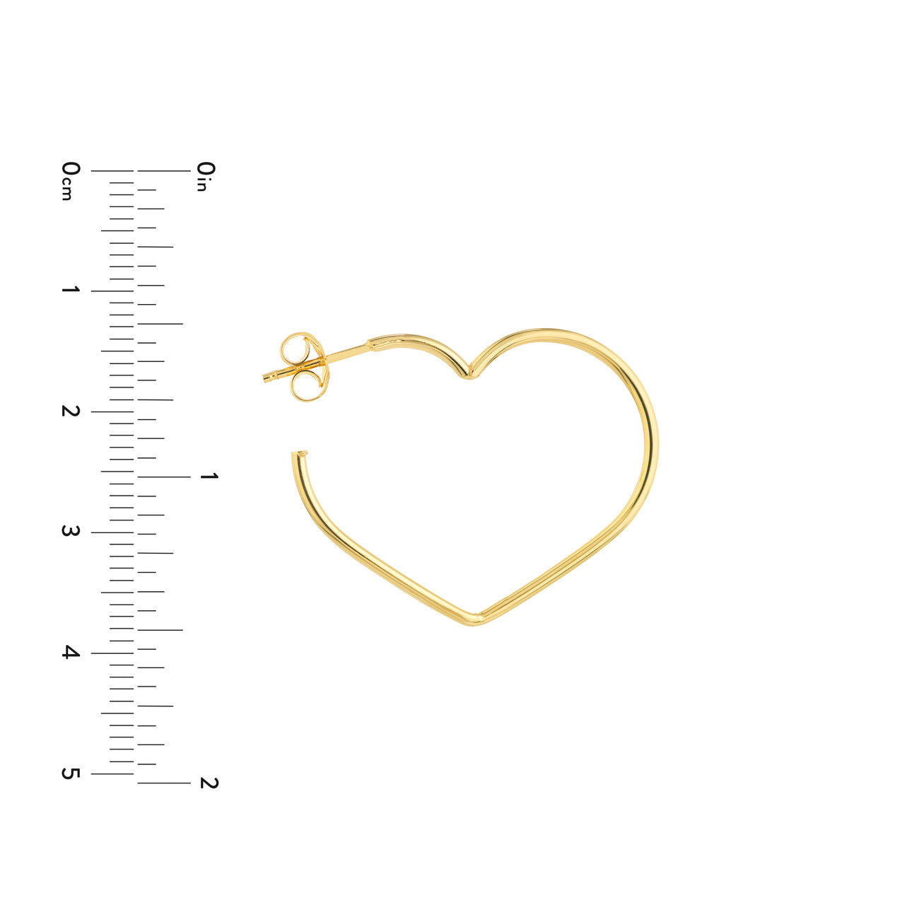 Tilted Open Heart Hoop Earrings - VIA Jewelers