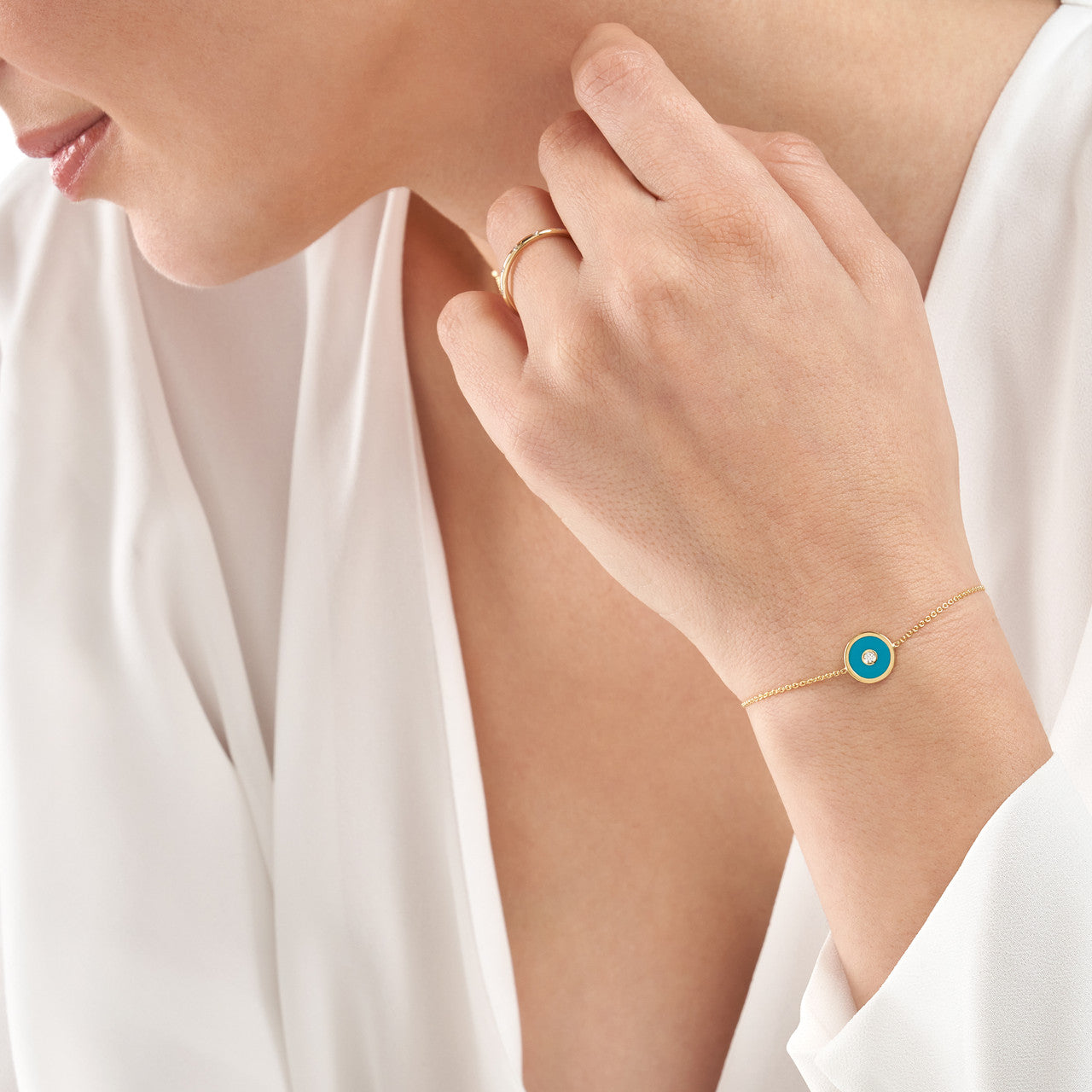 Azure Gaze Bolo Bracelet