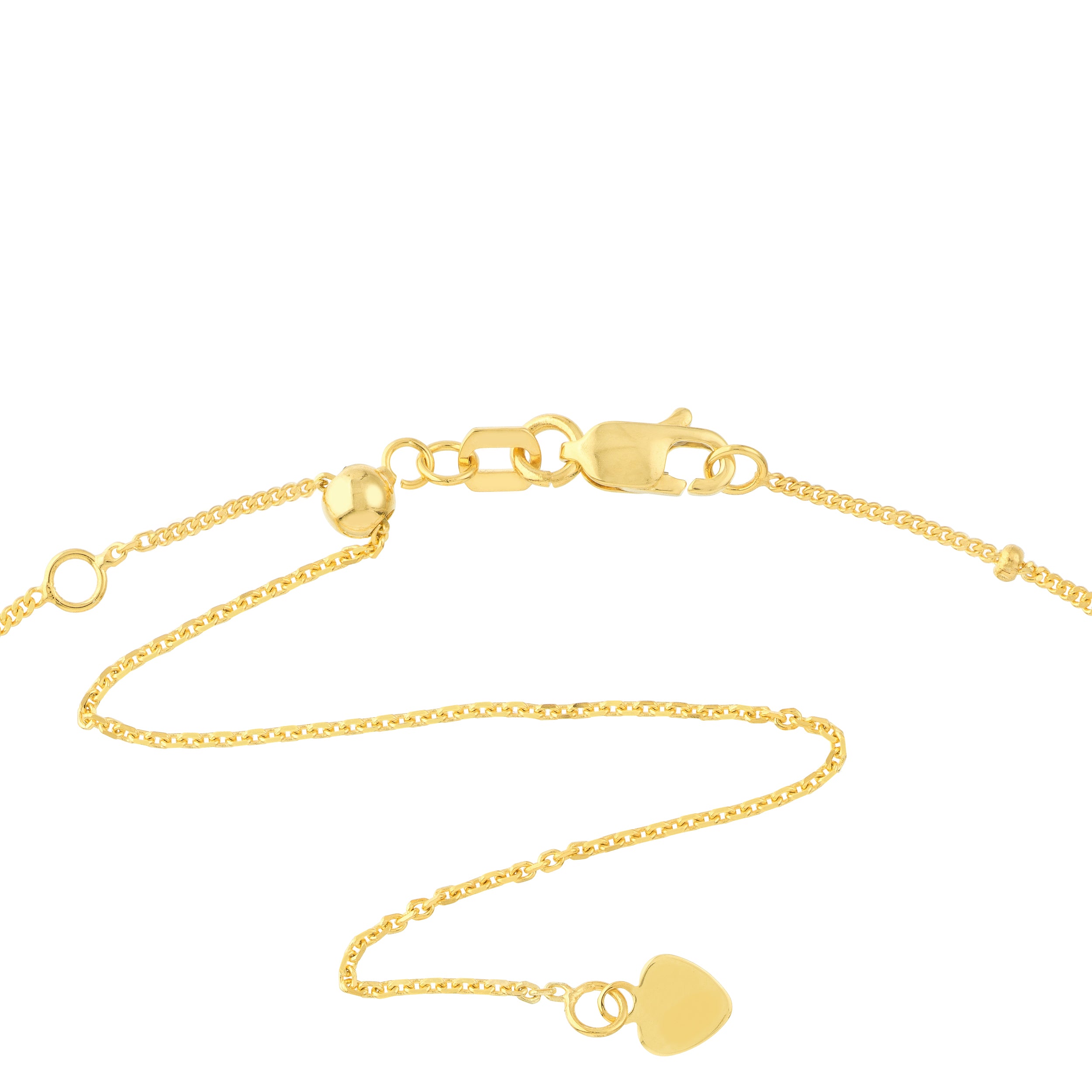 14K gold cross choker on Saturn chain, additional view
