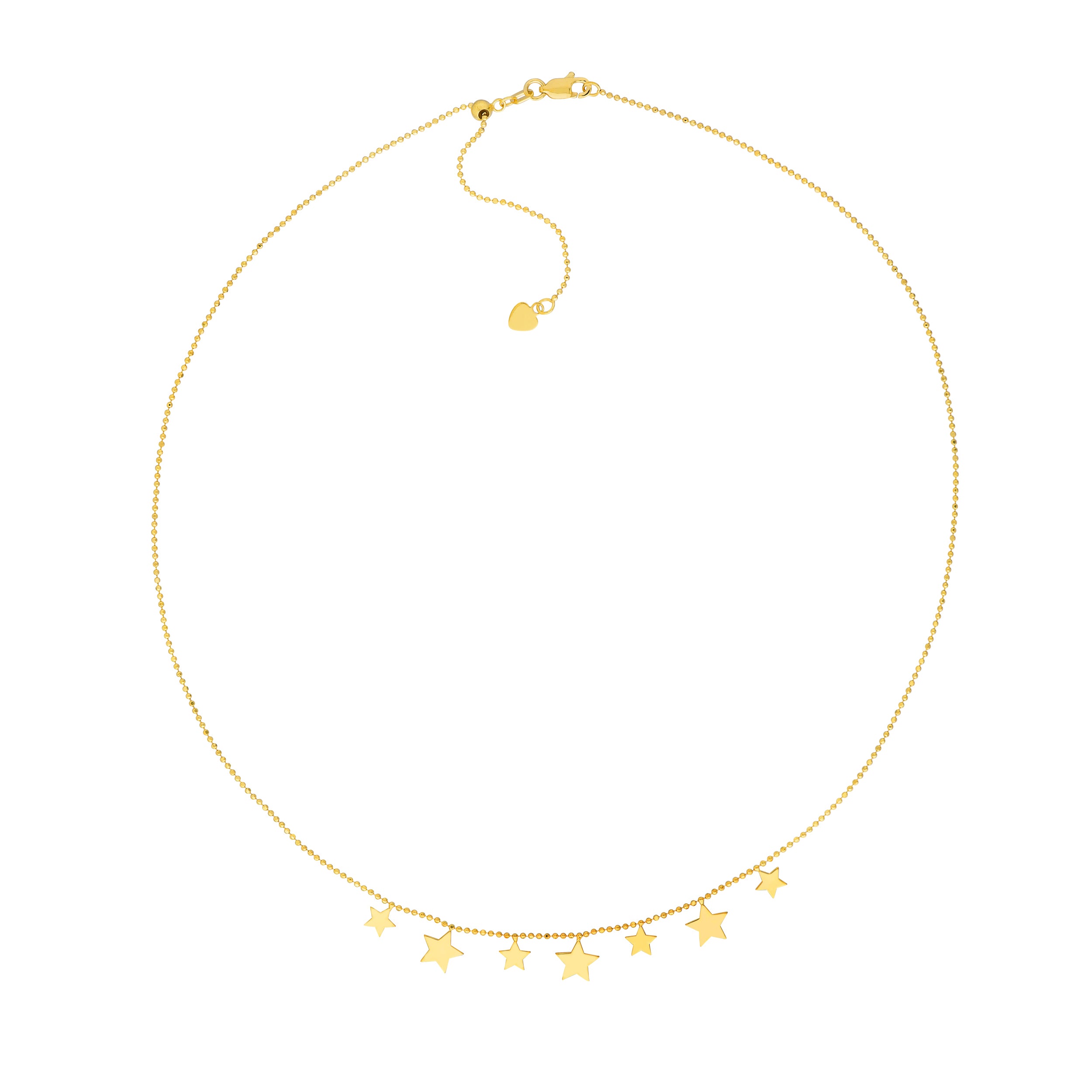 14K gold multi-star dangle choker