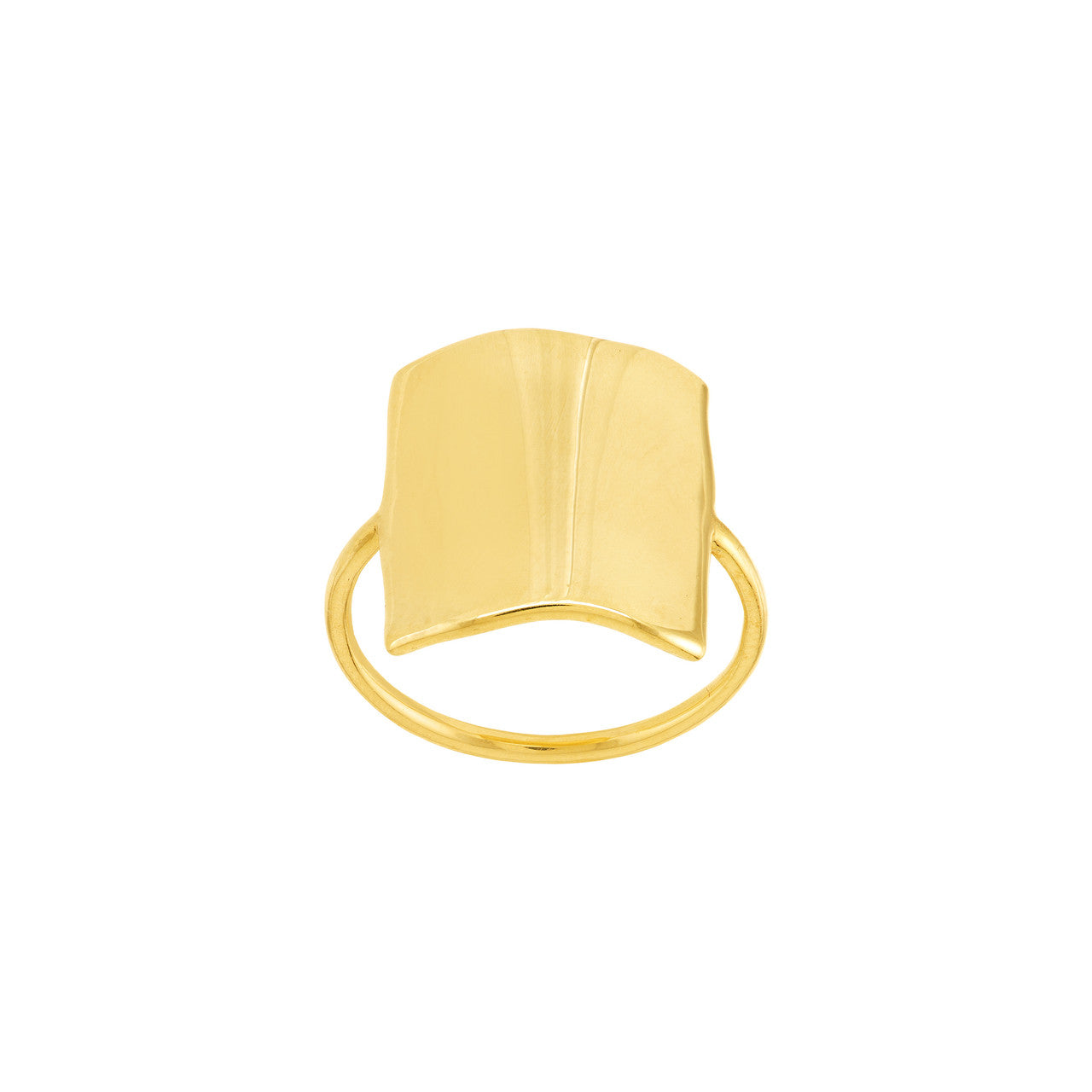 Organic rectangle shape ring by My Store, showcasing a smooth finish and unique design in natural lighting.