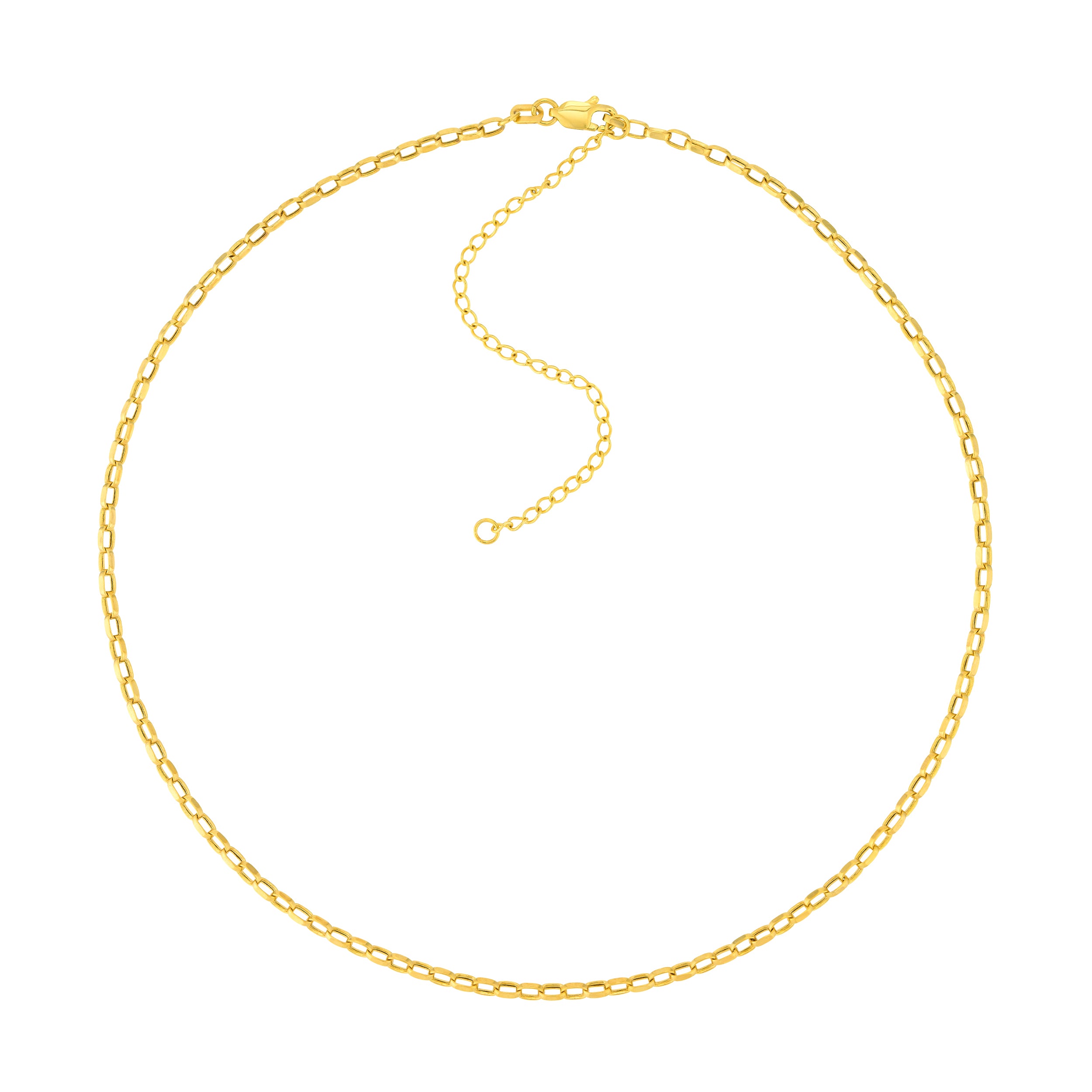 14K gold mini link choker chain