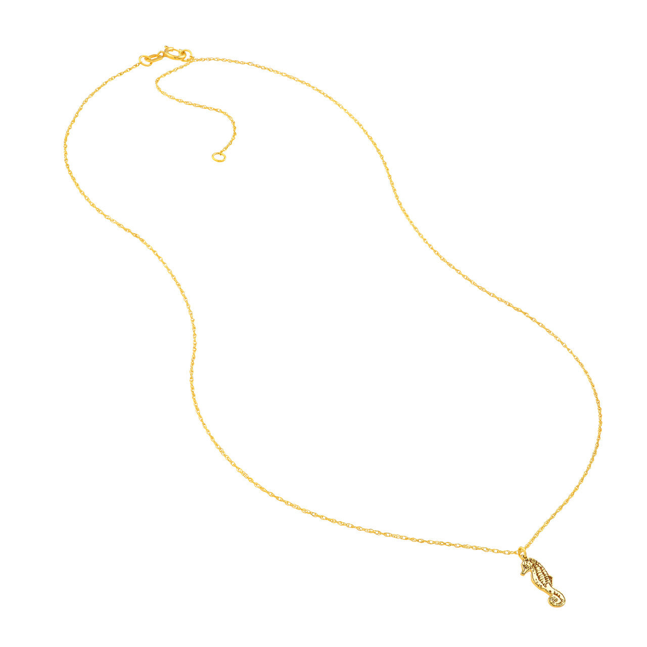 Simple seahorse necklace by My Store, featuring delicate design and intricate detailing in a silver finish.