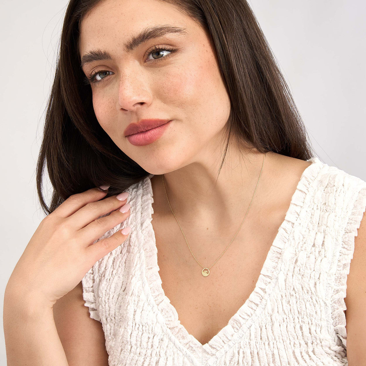 Wave Open Circle Necklace