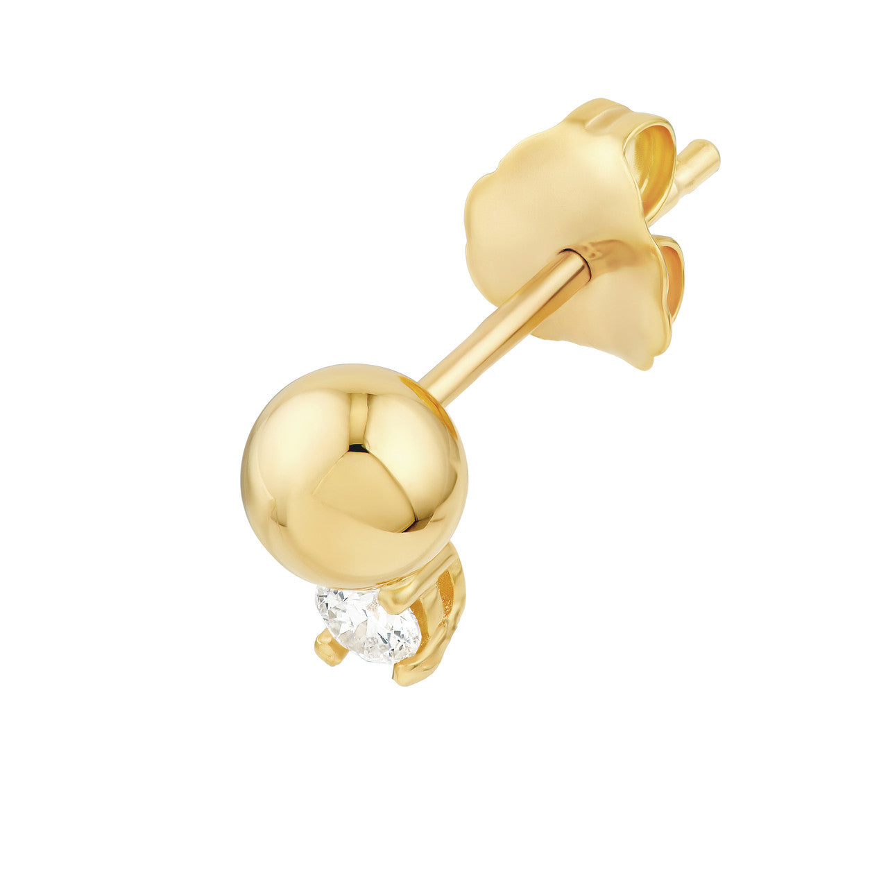 Diamond and Bead Stud Earrings - VIA Jewelers