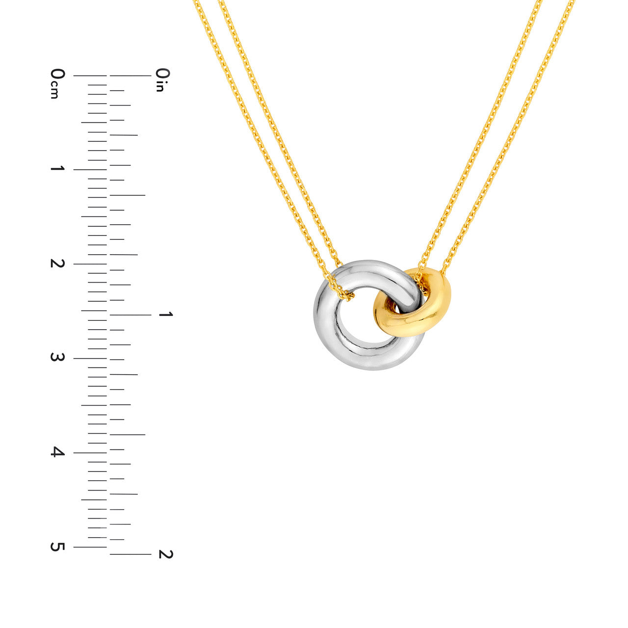 Simple two-tone necklace by My Store featuring intertwined design and elegant finish.