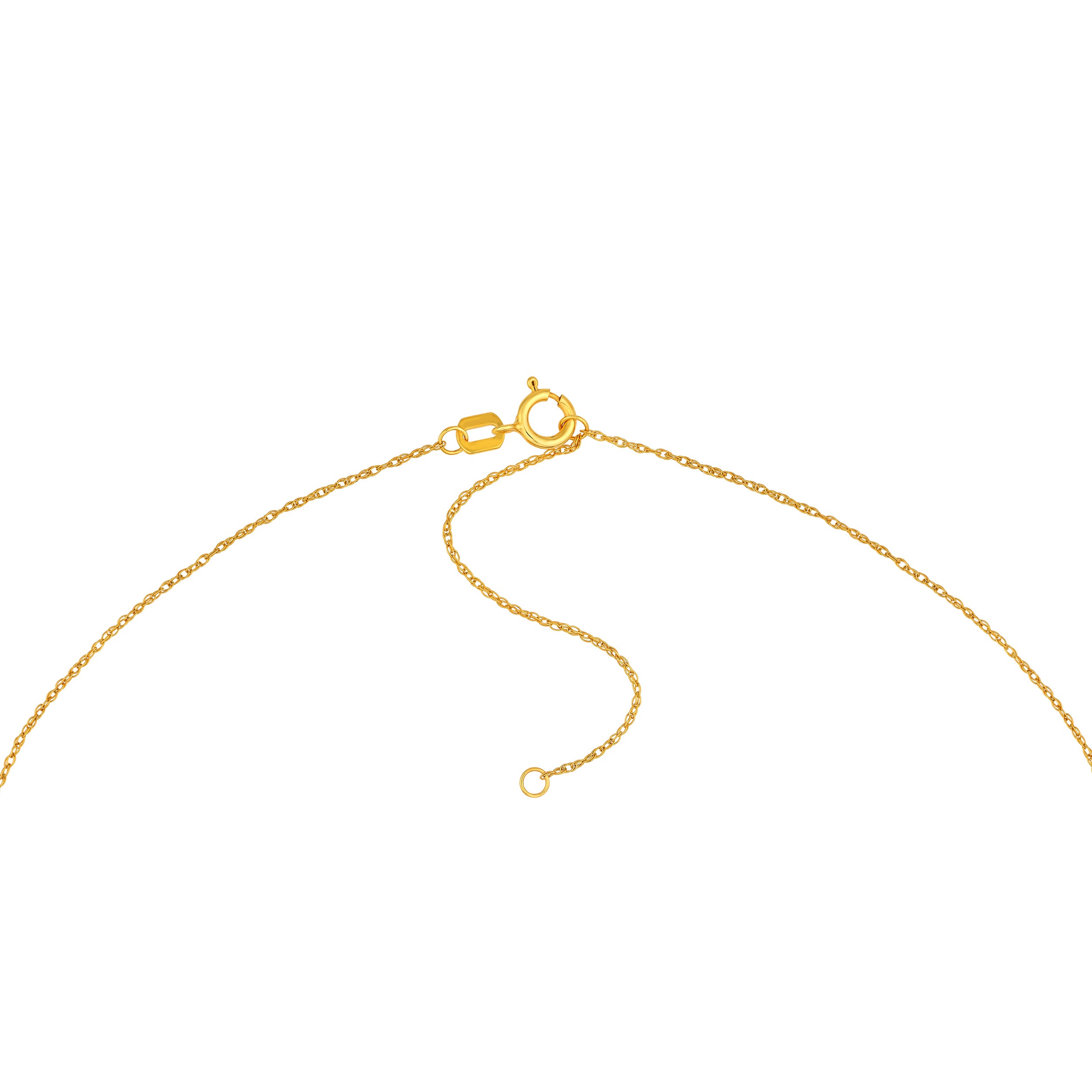 14K gold ocean wave necklace, additional view