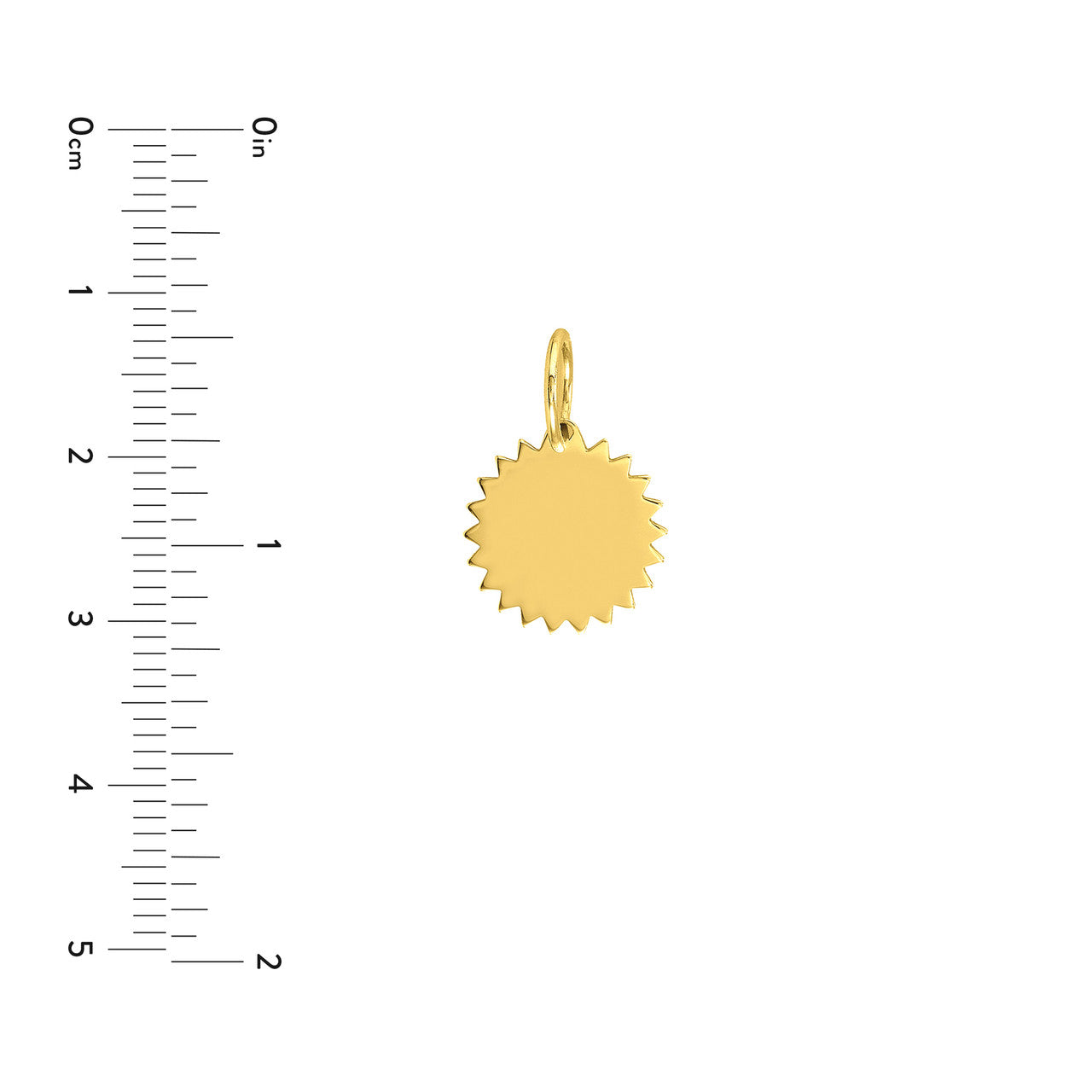 Small Jagged Circle Engravable Charm - VIA Jewelers