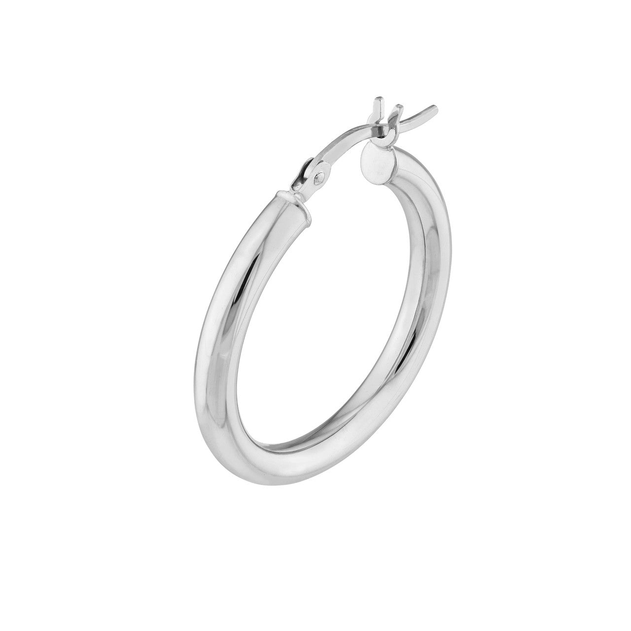3mm 14K gold polished hoop earrings, sleek design for daily wear
