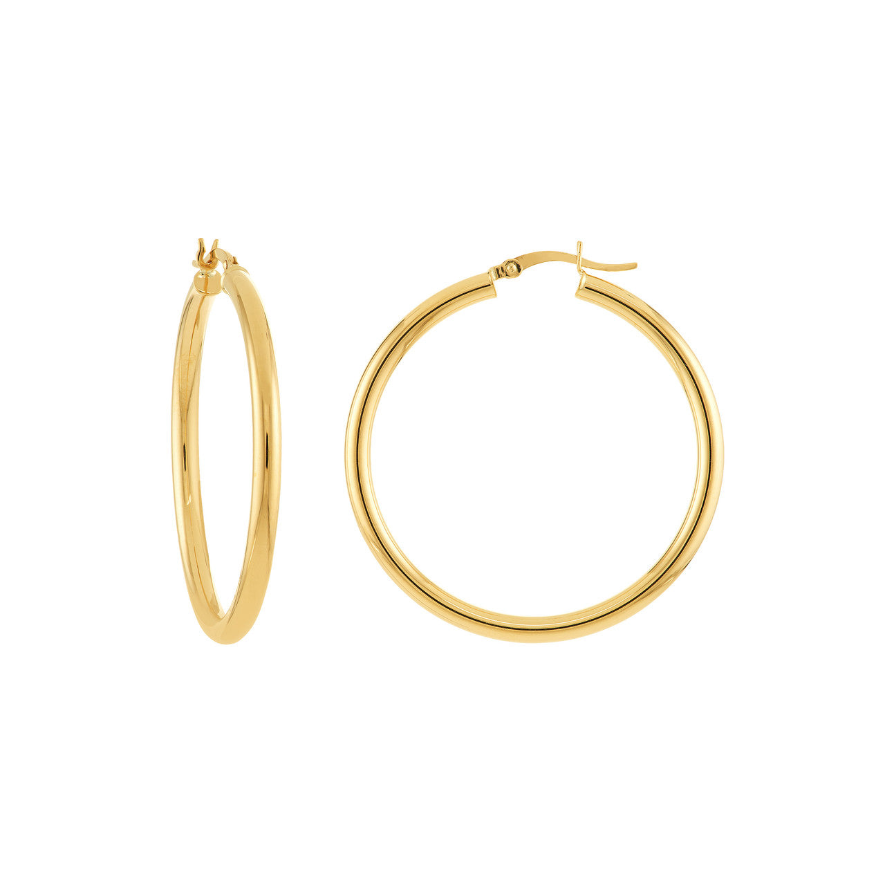 3mm Polished Hoop Earrings