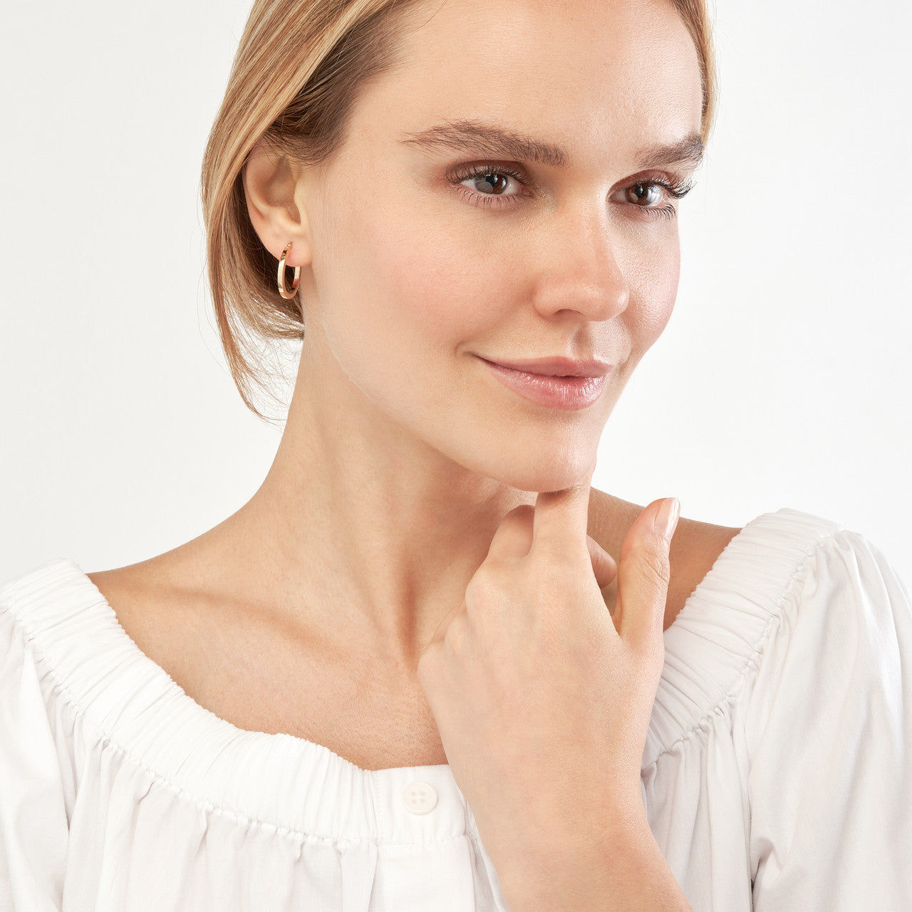 2 X 20mm Square DC Florentine Hoop Earrings