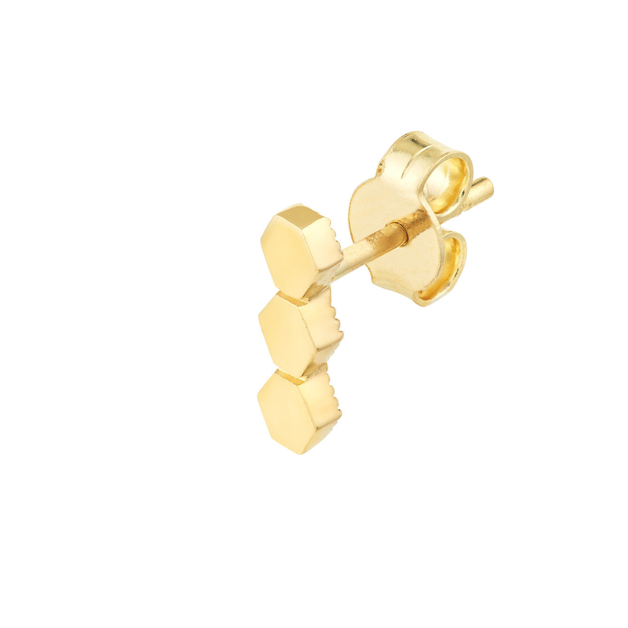 Honeycomb Bar Stud Earrings