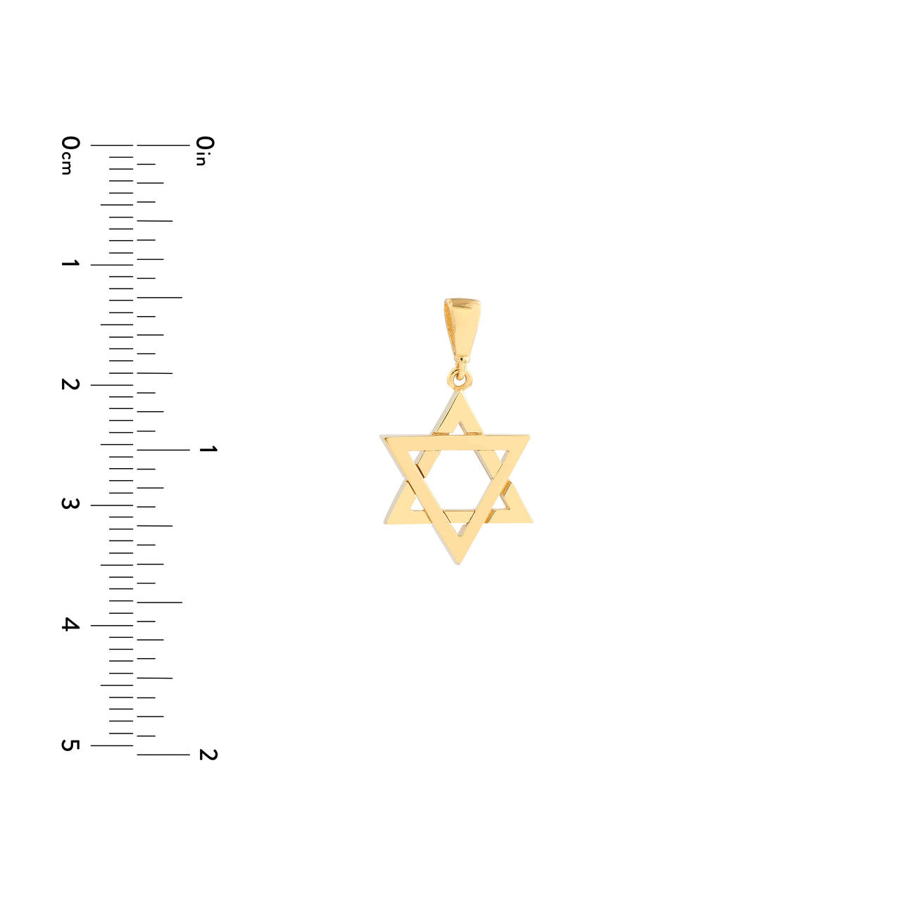 Simple Star of David pendant in silver, featuring a clean design with smooth edges and a polished finish.