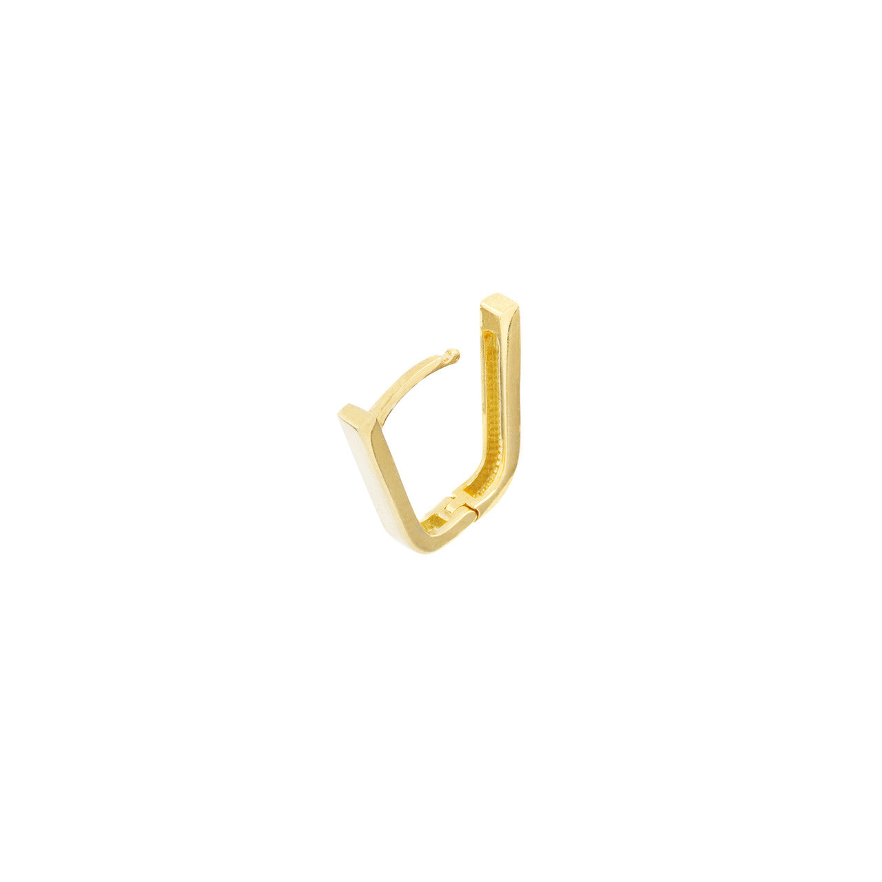 Simple petite link hoops by My Store, showcasing a sleek design with a polished finish in a close-up view.