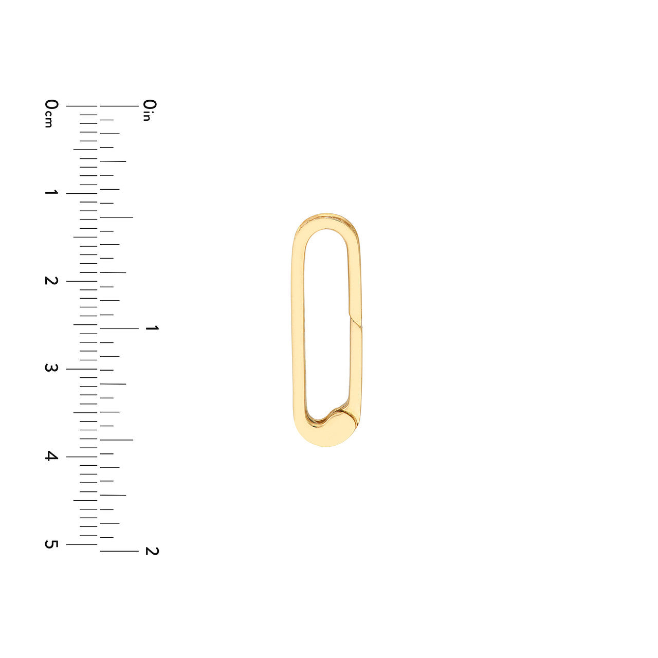 14K gold 1/5ctw diamond link push lock clasp, close-up view