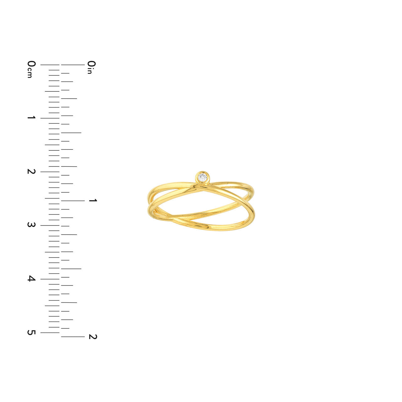 Solitaire 1.5pt Diamond Criss-Cross Band