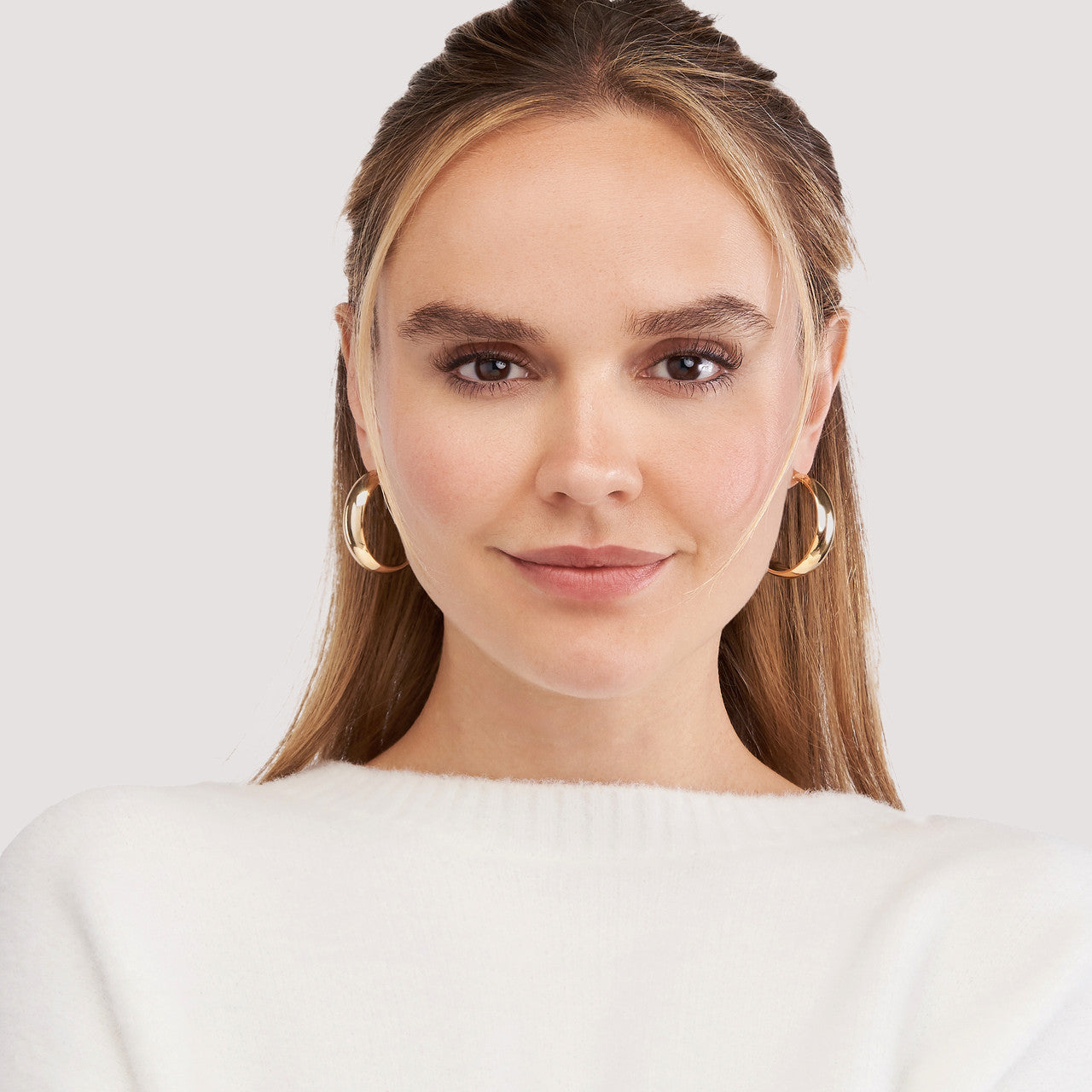 30mm Round High Polished Hoops