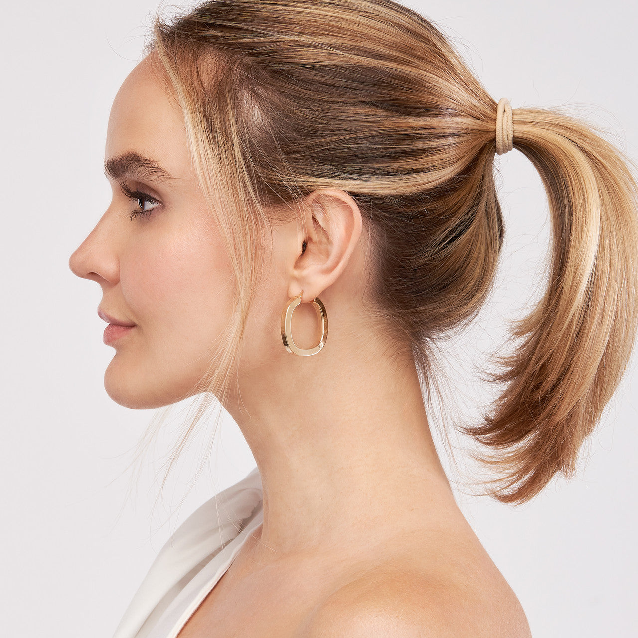 Square Polished Hoop Earrings