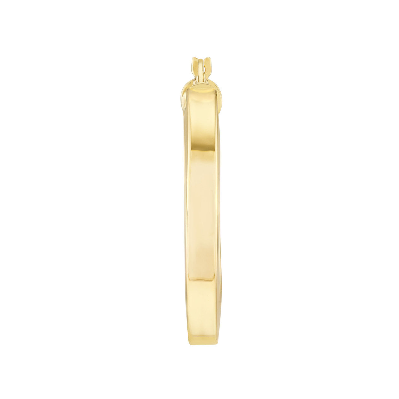 Square Polished Hoop Earrings - VIA Jewelers