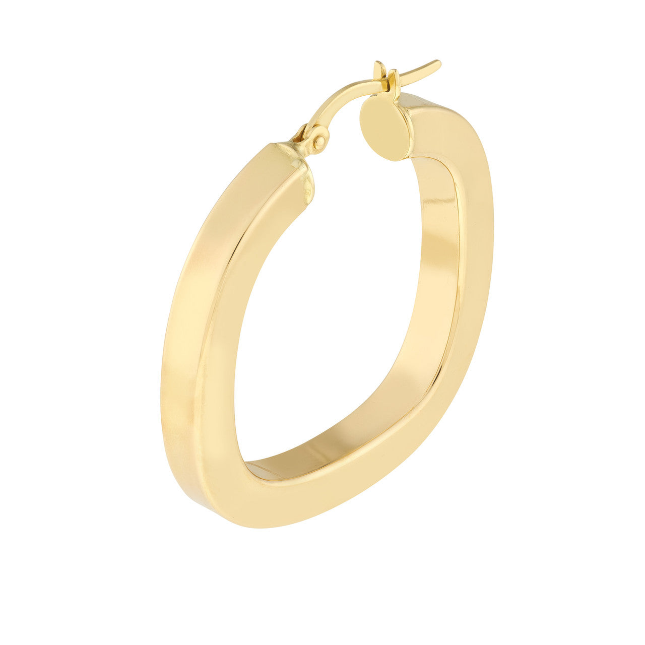 Square Polished Hoop Earrings