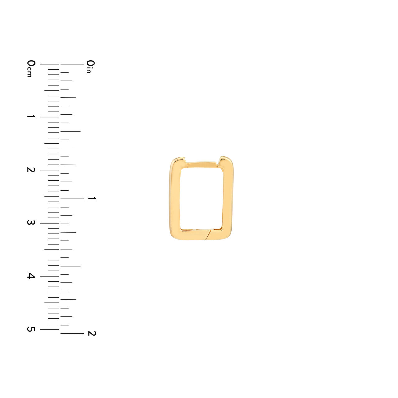 Simple square frame paper clip earrings by My Store, showcasing a modern design with a sleek metallic finish.