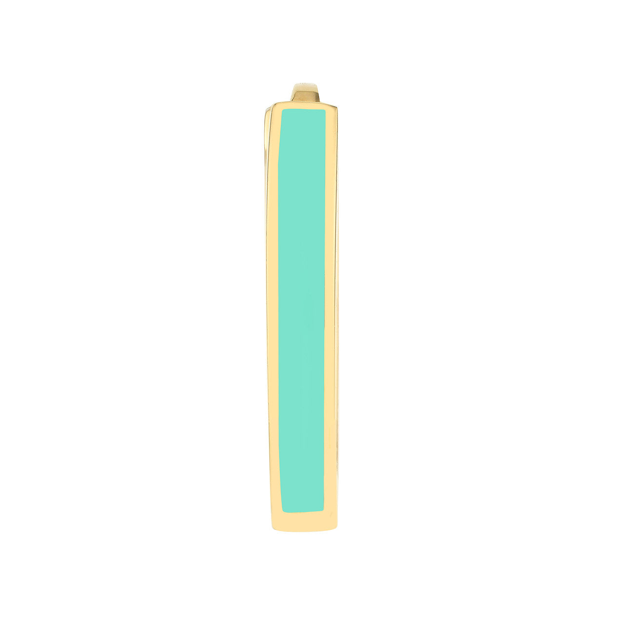 Light Turquoise Enamel Baby Hoop Earrings - VIA Jewelers