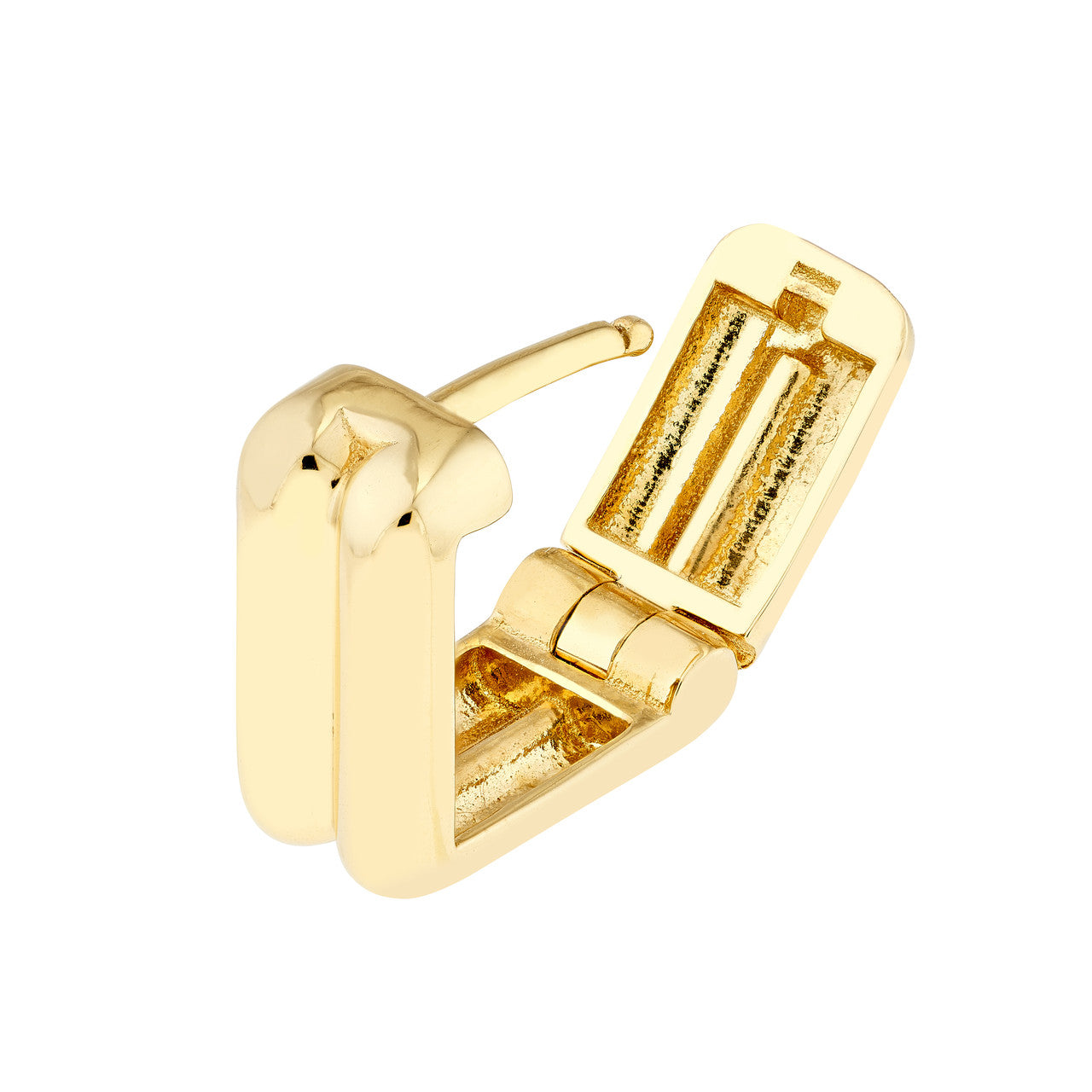 Square Double Row Hoop Earrings - VIA Jewelers